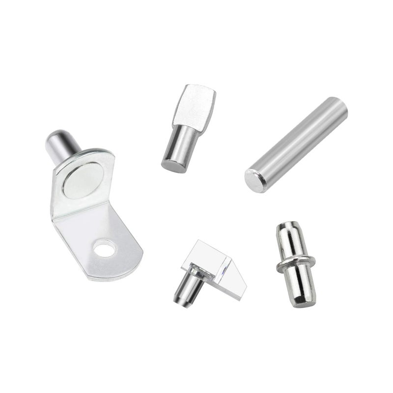 Sutemribor 100PCS Nickel Plated Shelf Bracket Pegs Cabinet Furniture Shelf Pins Support (5 Styles) - Image 3